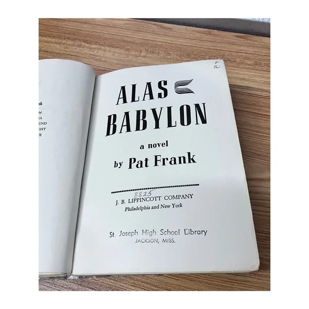 Alas, Babylon by Pat‎ Frank 1959 Hardcover 9th Printing Ex-Library